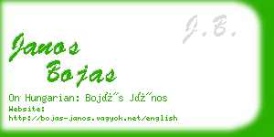 janos bojas business card